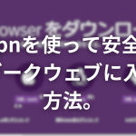 vpnを使って安全にダークウェブに入る方法。Torを使ってアクセスする