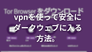 vpnを使って安全にダークウェブに入る方法。Torを使ってアクセスする